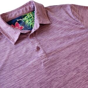 Birdie Bound Men's Purple Polo Shirt Golf Athletic Casual performance sz Large L